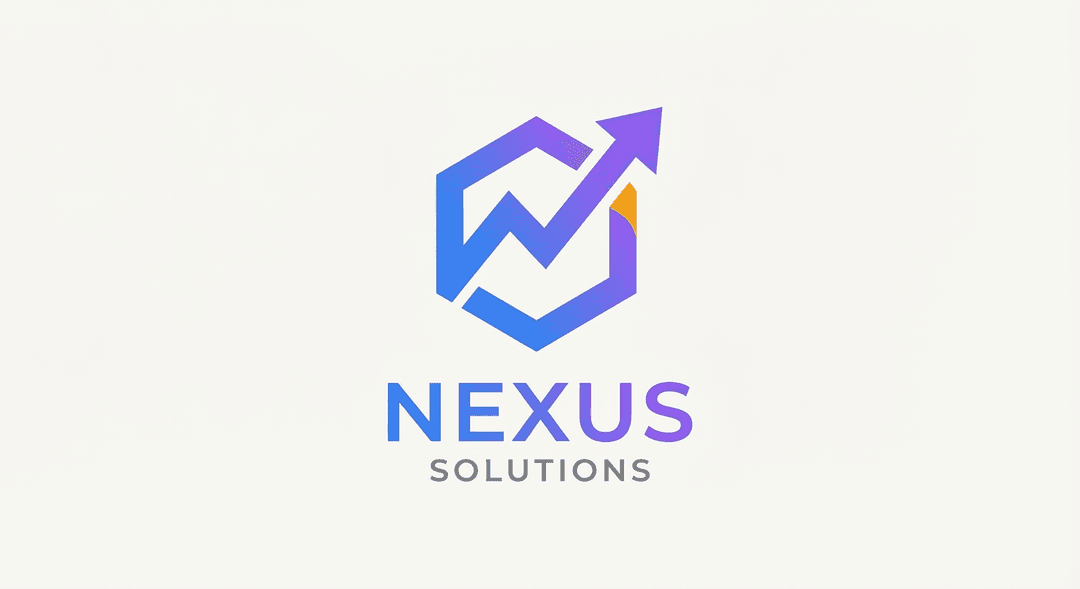 A minimalist tech logo with geometric shapes, purple and blue gradient Logo design, memorable, scalable, professional. Use these brand colors harmoniously: primary #8B5CF6, secondary #3B82F6, accent #F59E0B. Style: Clean, minimal, corporate aesthetic with refined typography.