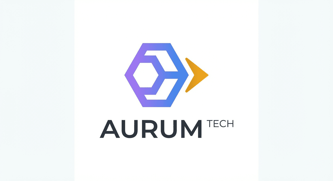 A minimalist tech logo with geometric shapes, purple and blue gradient Logo design, memorable, scalable, professional. Use these brand colors harmoniously: primary #8B5CF6, secondary #3B82F6, accent #F59E0B. Style: Clean, minimal, corporate aesthetic with refined typography.