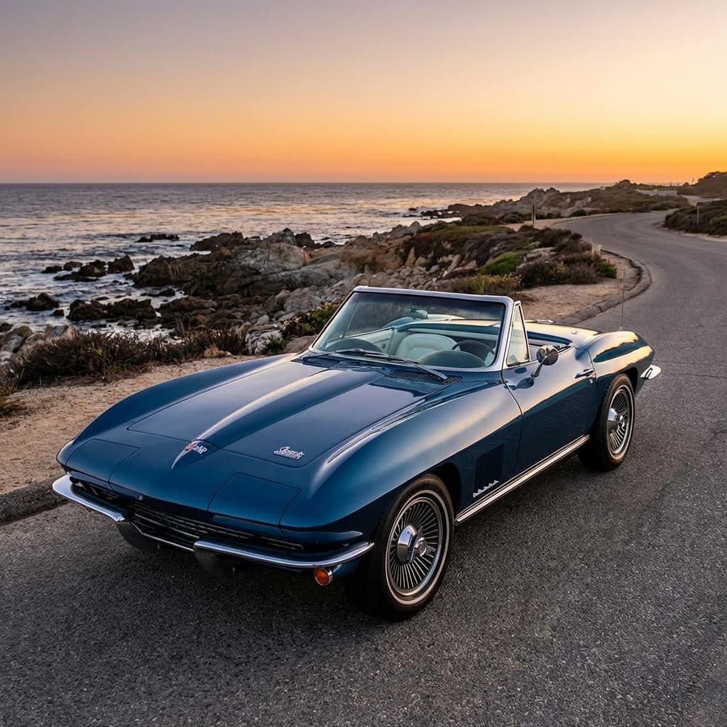 blue car