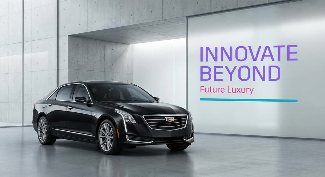 black Cadillac Use these brand colors harmoniously: primary #8B5CF6, secondary #EC4899, accent #06B6D4. Style: Clean, minimal, corporate aesthetic with refined typography.
