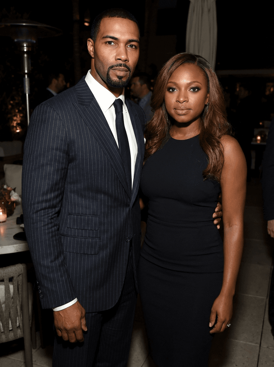 replace the people in this photo with ghost st.patrick and tasha st.patrick played by naturi naughton from the show power from starz. make sure to remove all tatoos make it look ultra realstic and make sure all of their body matches the skin tone of who they are. keep them in the same outfits as the original.
