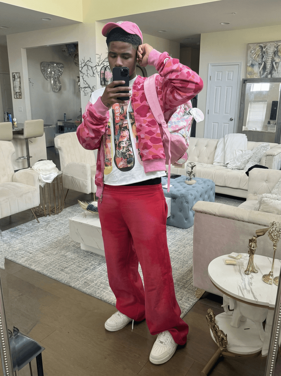 Use the provided image as the base reference. Maintain the exact same environment lighting, camera angle, pose, outfit structure, and composition from the original image.
Replace the original subject with Michael Jackson,Music Icon wearing outfits attached

