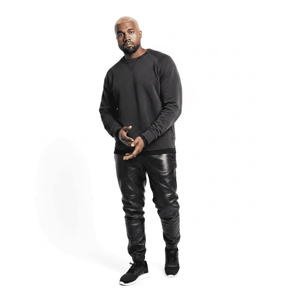 A full-body shot of a young man, genetically identical to INPUT_IMAGE, wearing the exact same outfit as INPUT_IMAGE, looking slightly to the left with a subtle head tilt, hands naturally clasped in front of him, weight shifted to his right leg, left leg slightly bent with the heel raised, viewed from a slightly high angle; seamless pure white studio background, professional studio lighting, clean subject isolation, photorealistic skin detail, natural micro-shadows and accurate light falloff, sharp, clean, realistic, no distortions, no deformed anatomy, no extra limbs, no warped face, no inaccurate skin tone, no cartoon style [Variation 3: Create a unique variation]