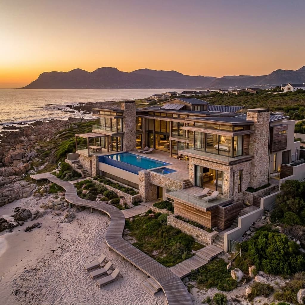 A beachfront mega mansion in South Africa