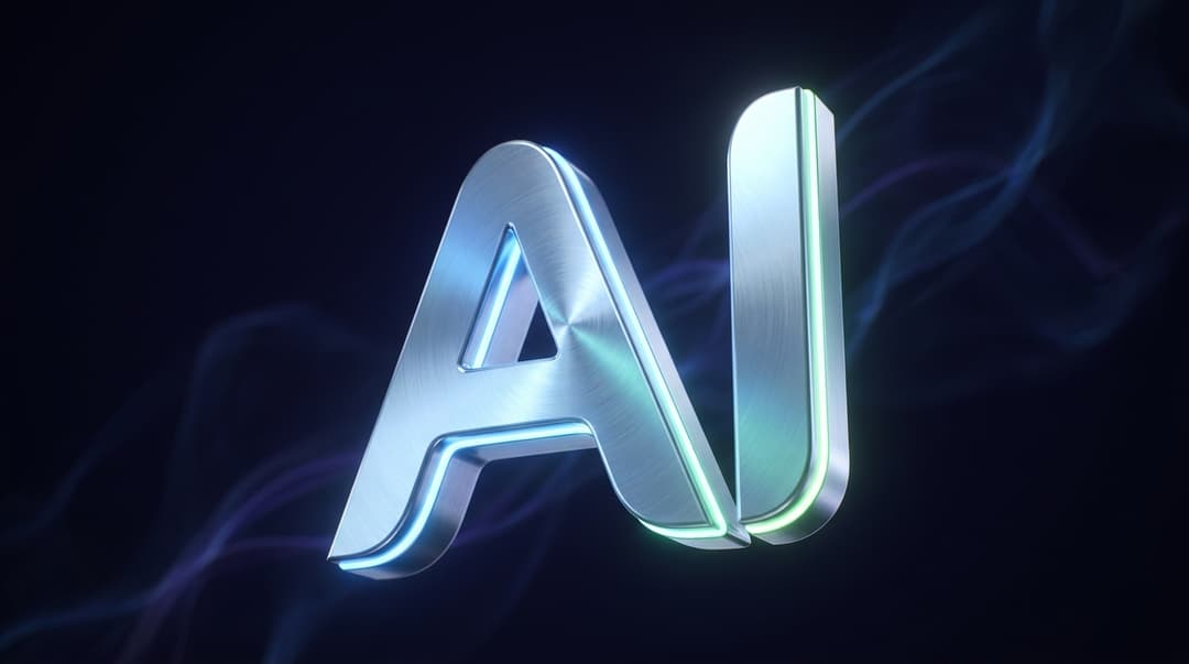 **Subject:** A single, illuminated, stylized "AI" acronym, rendered in a sleek, modern, metallic font, reflecting subtle gradients of electric blue and neon green.

**Composition:** The "AI" acronym is centrally placed, slightly angled for dynamic effect, against a dark, minimalist background. The background is not entirely black, but a deep, inky indigo with faint, ethereal wisps of smoke or light trails that subtly frame the "AI."

**Lighting:** Dramatic, high-contrast studio lighting. A primary, soft, diffused key light from the front-left illuminates the metallic surfaces, creating subtle reflections and highlights. A secondary, harder, rim light from the back-right outlines the letters with a sharp, bright glow, separating them from the background. A very subtle, almost imperceptible fill light prevents deep, uninteresting shadows.

**Color Palette:** Dominated by cool tones: electric blue, neon green, and deep indigo. The metallic "AI" has a cool, almost icy sheen. Small, almost imperceptible hints of a very light, desaturated violet or magenta might be present in the background wisps for added depth.

**Style:** Hyper-realistic and futuristic, with a focus on clean lines, precise rendering, and a sense of technological sophistication. The image should evoke a feeling of intelligence, innovation, and clarity.

**Atmosphere:** Clean, professional, and slightly mysterious. A sense of quiet power and advanced technology.

**Technical Details:**
*   **Camera:** High-end digital mirrorless camera (e.g., Sony A7R V or Canon R5)
*   **Lens:** Macro prime lens (e.g., 100mm f/2.8) for extreme detail and shallow depth of field, if applicable to the background elements, though the primary focus is sharp.
*   **Aperture:** f/8 to f/11 for sharp focus across the "AI" acronym.
*   **Shutter Speed:** Fast enough to avoid any motion blur if there were subtle light effects (e.g., 1/200th sec).
*   **ISO:** Low (e.g., ISO 100-200) for minimal noise and maximum detail.
*   **Post-processing:** Meticulous color grading to enhance the cool tones, sharpen edges, and refine reflections. Subtle glow effects around the rim lighting. Noise reduction as needed.

**Keywords:** AI, Artificial Intelligence, Technology, Future, Innovation, Digital, Modern, Sleek, Futuristic, Metallic, Neon, Electric, Blue, Green, Indigo, High-Tech, Minimalist, Clean, Professional, Concept, Abstract, Thumbnail, Basics