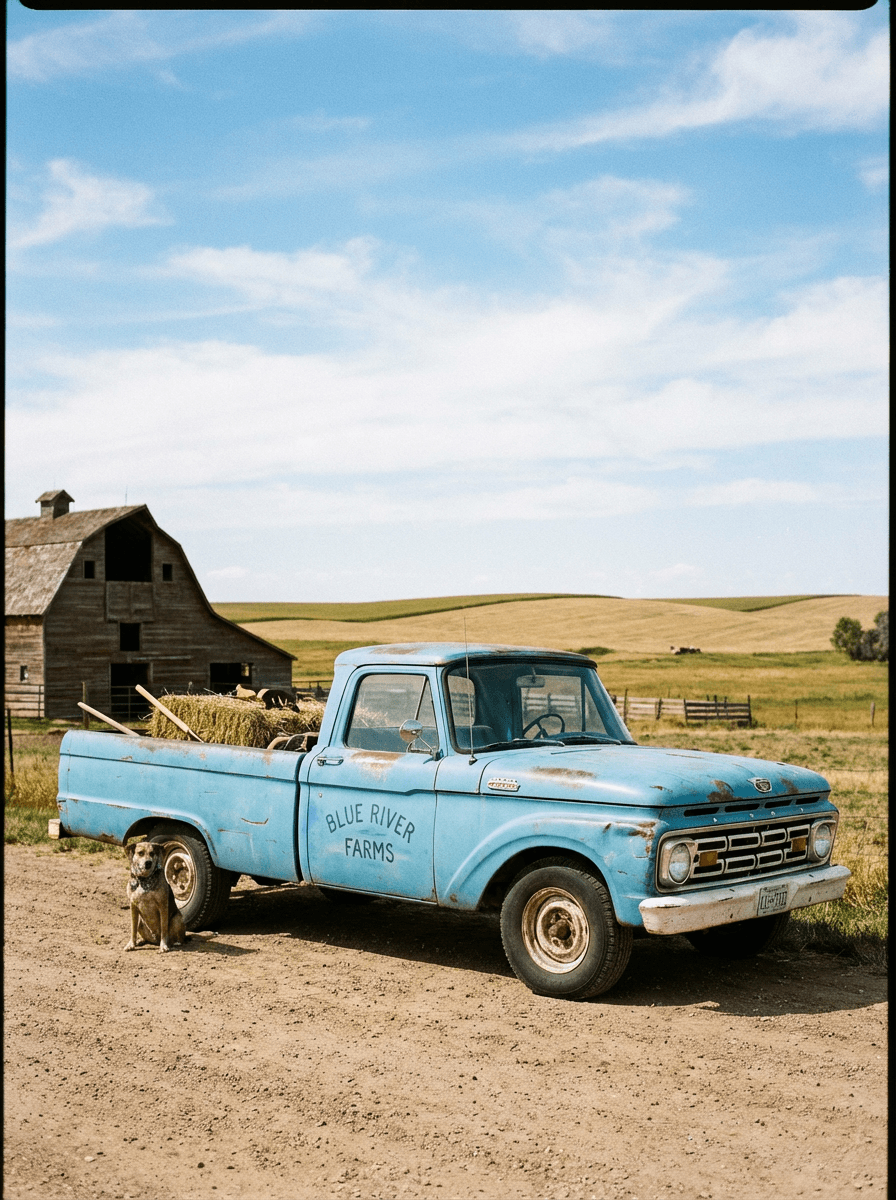 blue truck