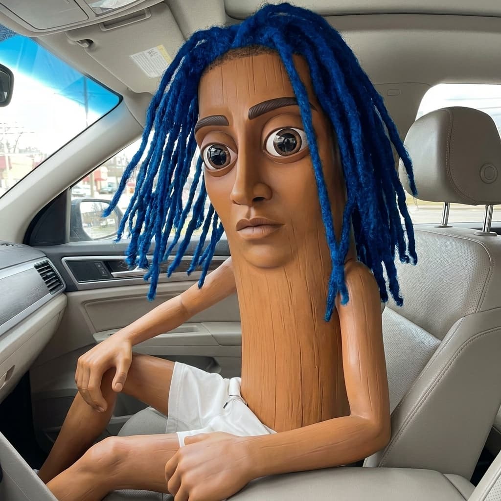 make his hair blue