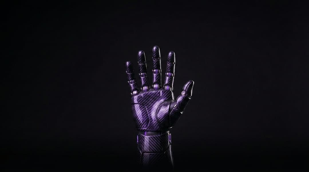 make robotic hand face the camera and arm slighly shorty exposing more empty space above hand 