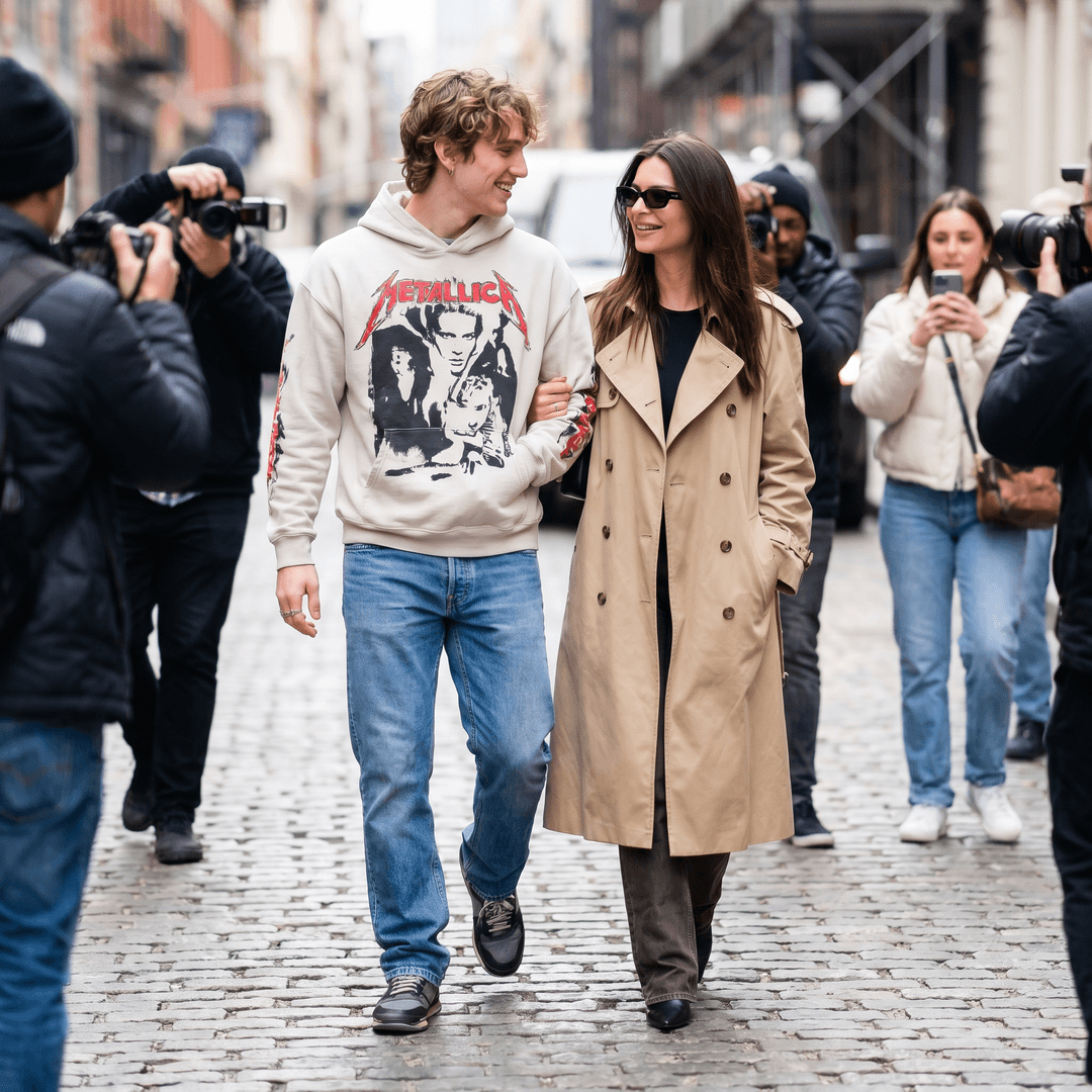 Instagram influencer Vinnie Hacker and A-Lister Emily Ratajkowski posing as a couple