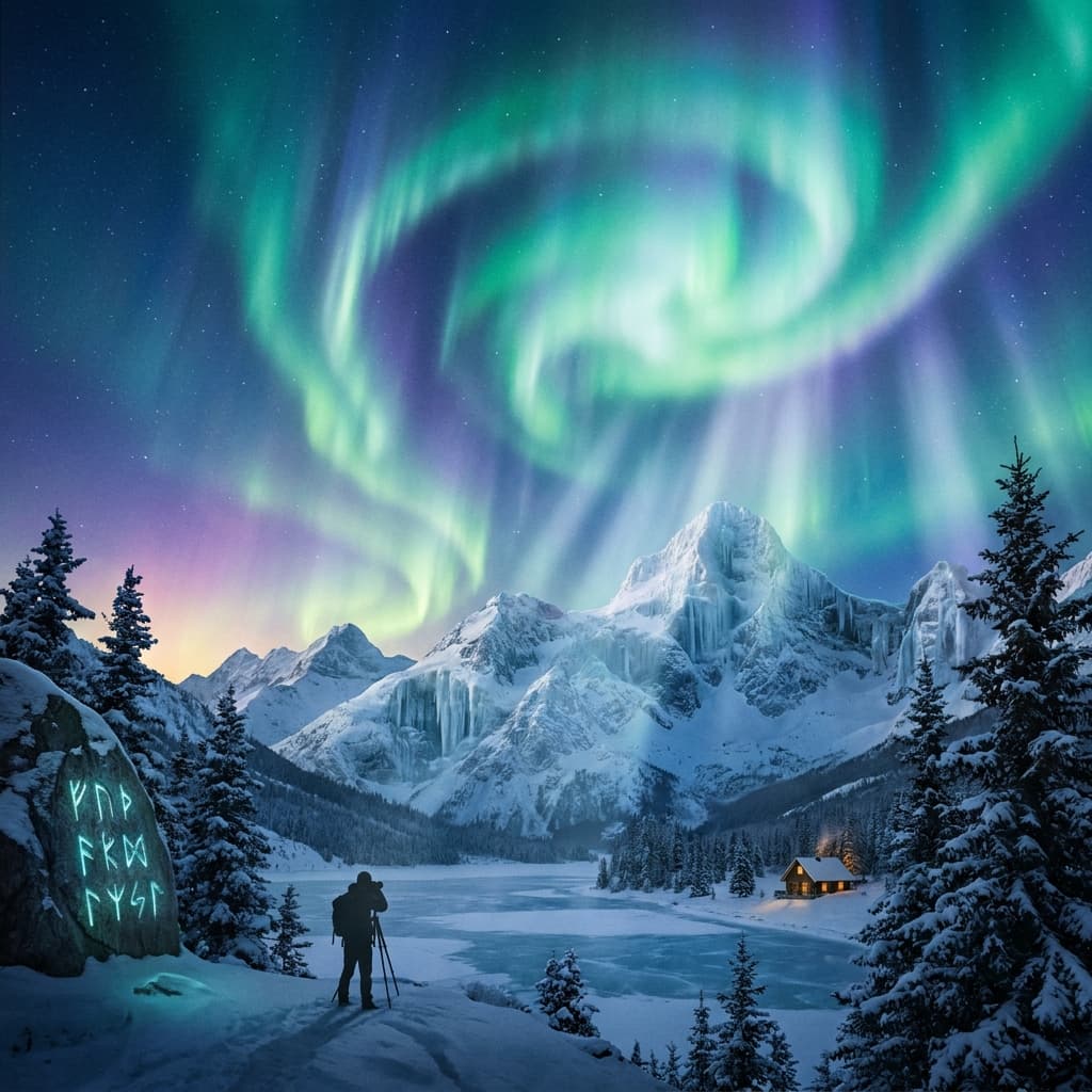 A magical aurora over snow-capped mountains at twilight, cinematic 4K, volumetric lighting, ultra-detailed landscape photography